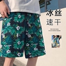 宽松短裤 沙滩裤 速干冰丝泳衣泡温泉成人五分防尴尬大码 泳裤 男士