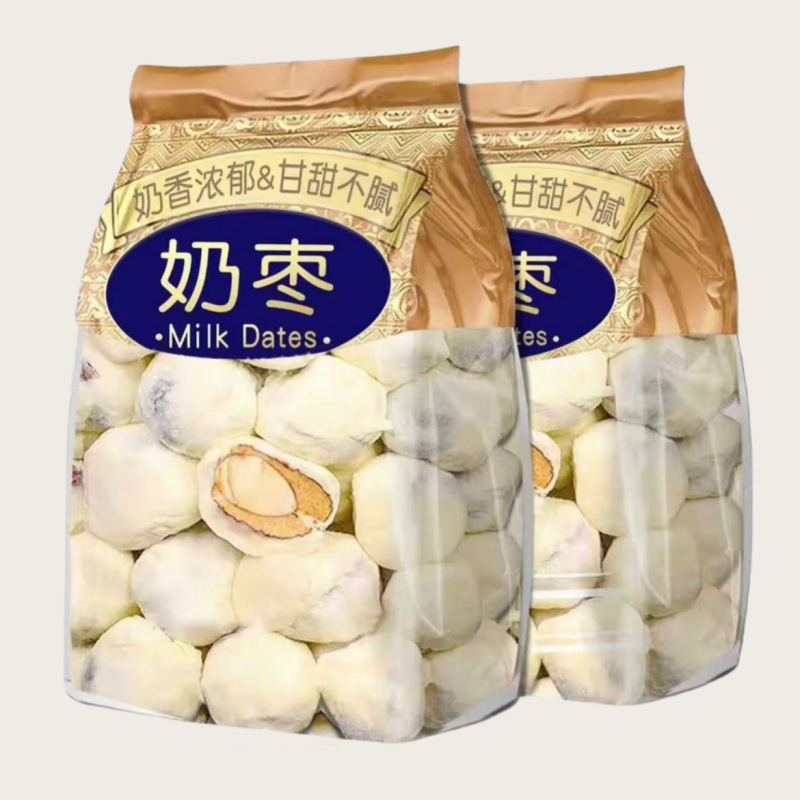 奶枣巴旦木红枣仁去核夹心仁网红奶酪枣零食C休闲食品坚果多规格