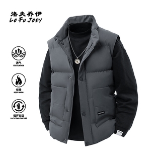 羽绒棉马甲男款2025新款秋冬季男式马夹外套男士坎肩保暖背心跑步