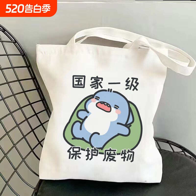 卡通爆款手提帆布袋学生帆布包布袋子新款单肩包学生装提包上班族