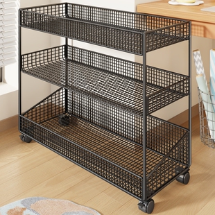 桌下置物架书架可移动多层书柜落地铁艺书本收纳架分层办公室书包
