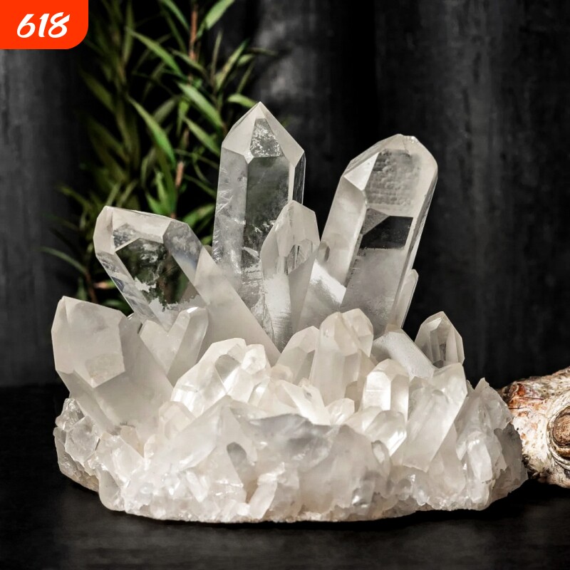 天然白水晶晶簇白水晶矿石晶体矿石标本消磁石扩香石鱼缸装饰摆件