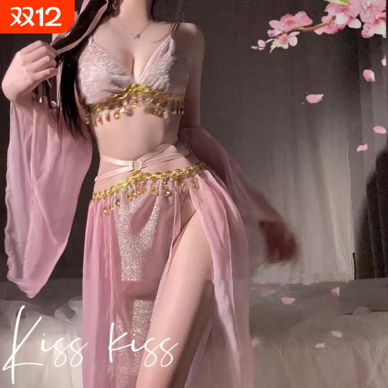 古风情趣内衣性感绑带复古肚兜蕾丝雪纺全套汉服超仙连衣裙套装女