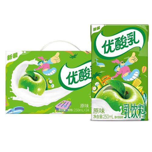 伊利优酸乳原味250ml*10盒散装夏日饮品酸奶饮料