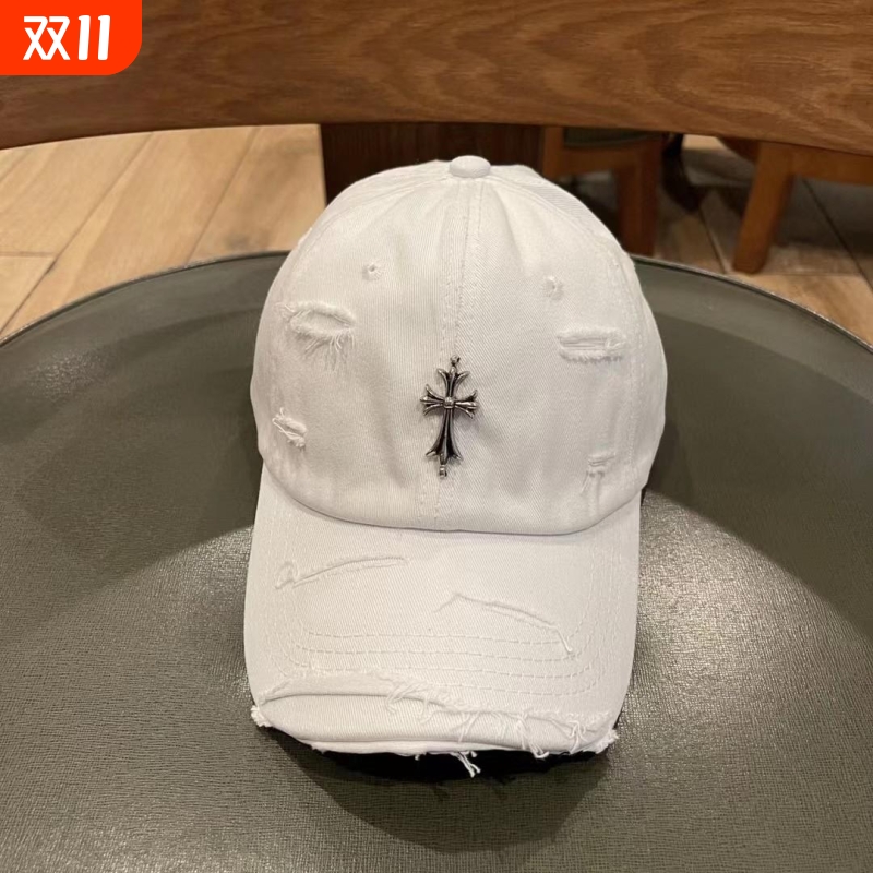 时尚百搭做旧棒球帽情侣十字架