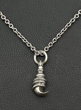 饰仟禧vintage复古圆环鹰爪项链经典款潮牌男士重工小众毛衣链