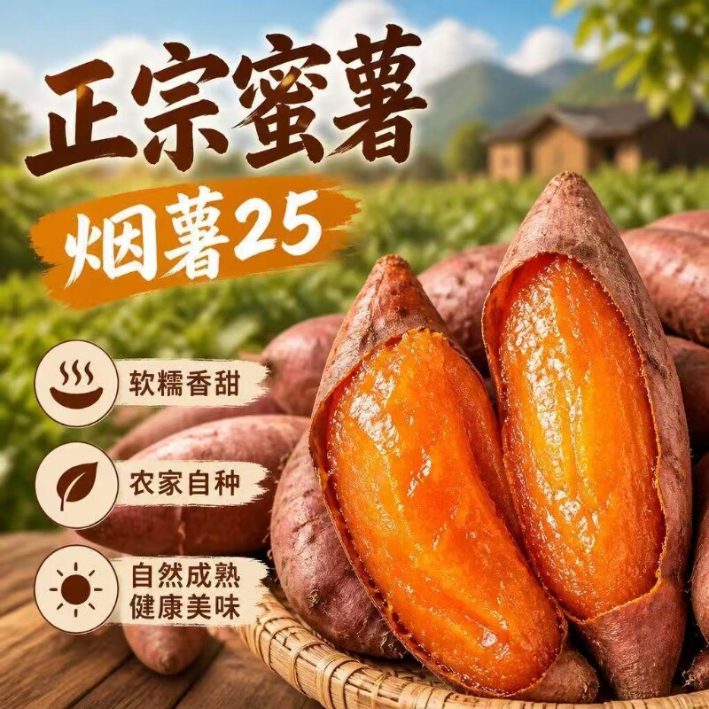 正宗山东烟薯25号红薯糖心蜜薯新鲜农家自种现发山东农家自种现种