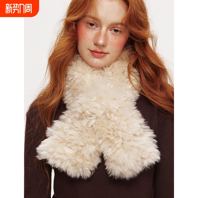 2026新款软乎乎毛绒围巾保暖围脖韩版女冬季毛毛围巾气质
