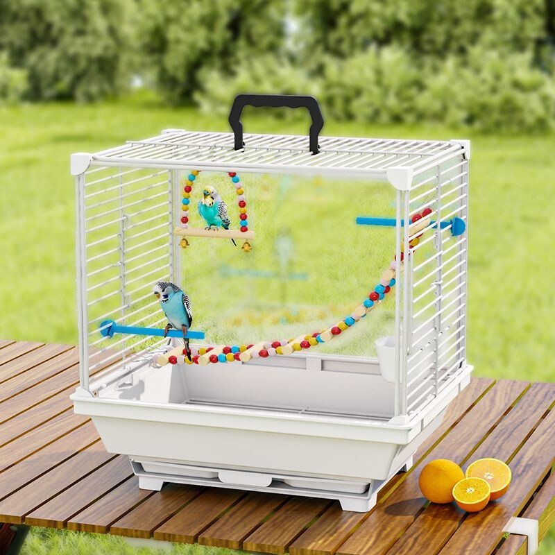 新型防溅鸟笼鹦鹉笼子大号别墅家用八哥虎皮玄凤小太阳专用笼观赏