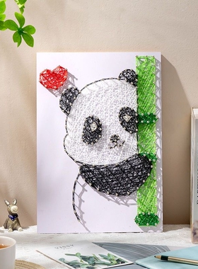 创意钉子画一帆风顺帆船海豚DIY