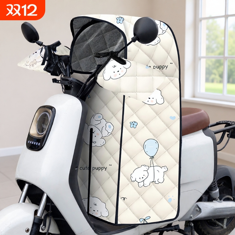电动车儿童座椅挡风被四季分体冬季保暖电瓶车防水防风春秋亲子款