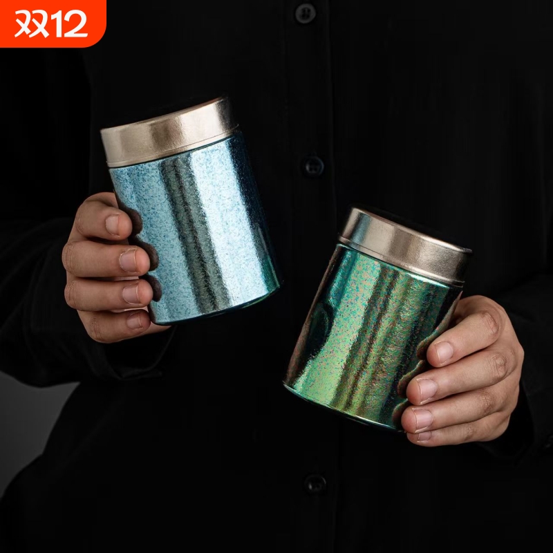 纯钛茶叶罐超轻超硬便携户外旅游野营车载存茶罐金属茶仓储茶罐