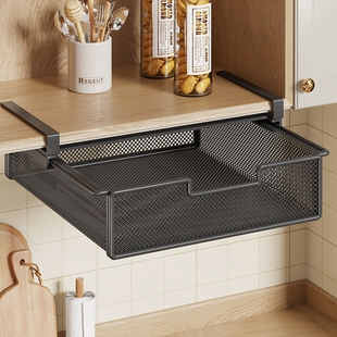 厨房置物架吊柜下收纳架储物筐多功能挂篮空间利用橱柜抽屉柜门