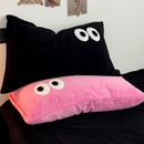 大眼睛冬季 单个冬天 牛奶绒枕套加绒一对家用珊瑚绒单人枕头套装