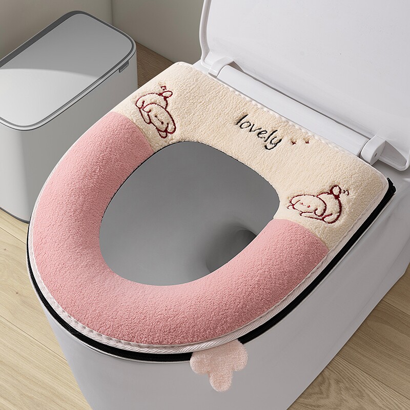 过年马桶坐垫冬季新款防水家用加厚拉链款坐便圈套马桶垫四季通用