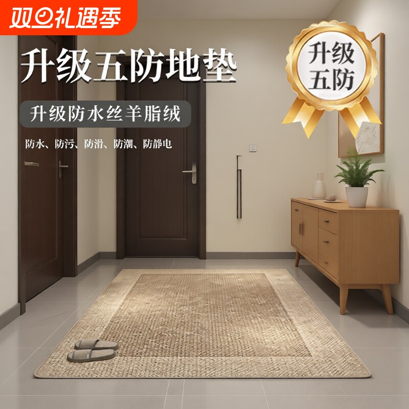地垫入户门进门地毯门口家用门垫防滑客厅轻奢高级玄关脚垫可裁剪