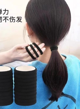 头绳橡皮筋女新j款高弹网耐用力红加粗发绳绑缝发皮筋黑色不伤发