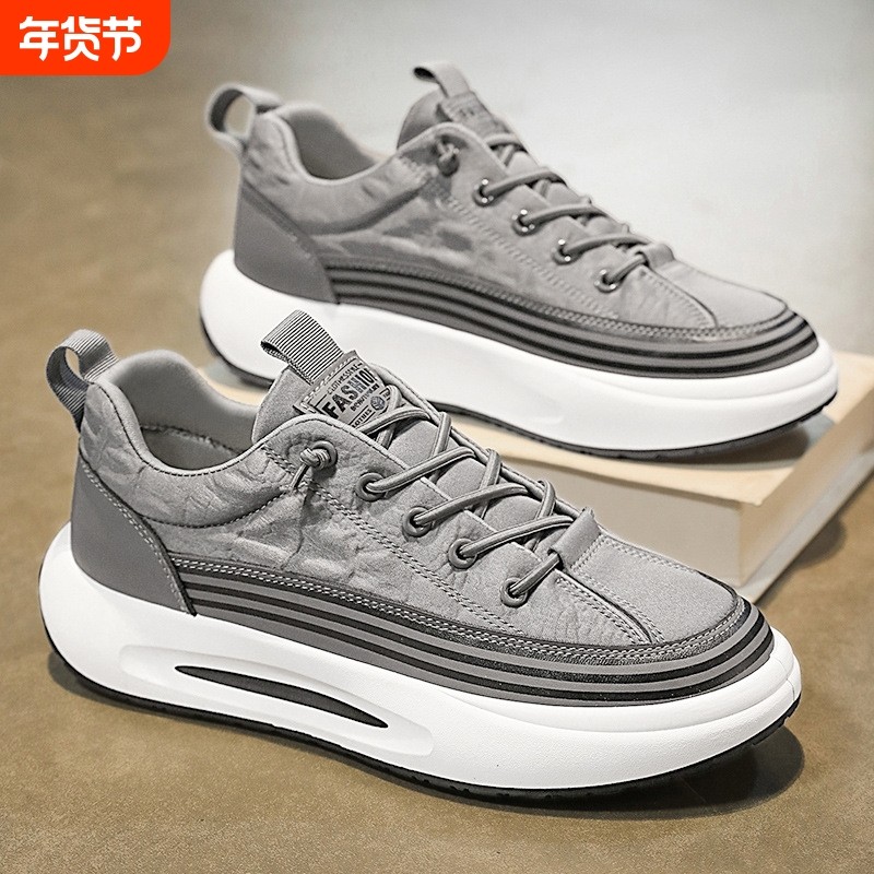 品牌断码一脚蹬男鞋夏季新款透气帆布鞋子男潮流百搭冰丝布运动鞋