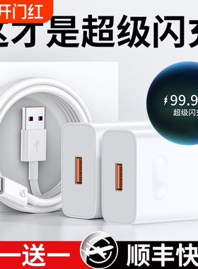 适用华为手机充电器超级闪充快充头Mate60/30pro/p50/p40/nova13/12/11/10/9/8/120/66/荣耀70数据线充电线