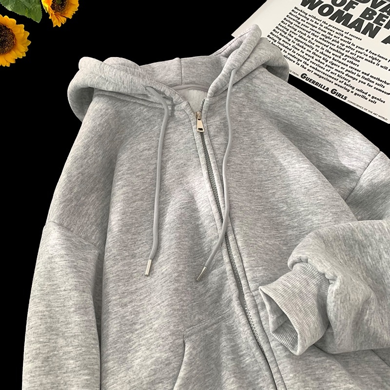 连帽宽松百搭休闲卫衣健身运动