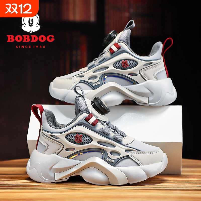 巴布豆男童鞋防水皮面2025春秋款