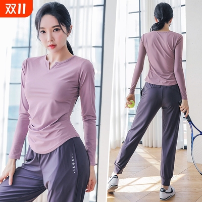 运动套装女春秋季瑜伽服两件套
