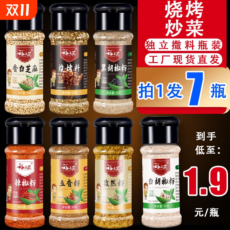 淄博烧烤调味料撒料五香孜然粉辣椒粉烤肉炸串蘸料家用全套组合装
