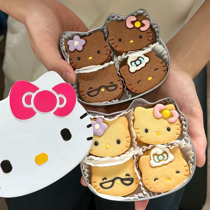Hellokitty糖霜黄油饼干奶香微甜12块铁盒装少女心送孩子女友解馋