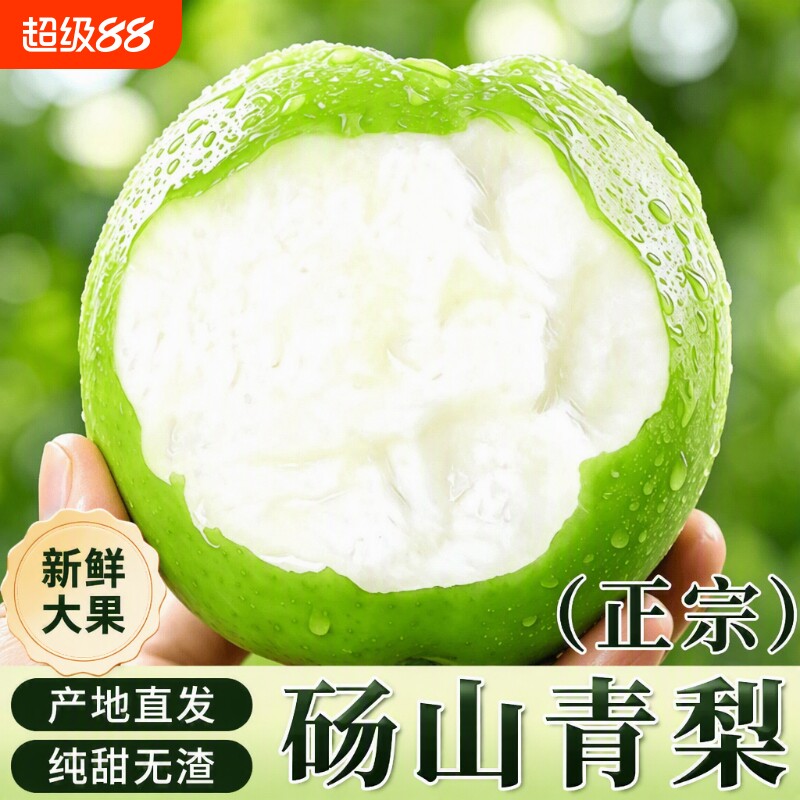 正宗砀山青皮梨蜜梨脆甜无渣当季新鲜水果整箱翠冠梨皇冠梨子现摘图片