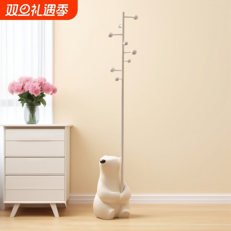 笨笨熊衣帽架轻奢儿童卡通挂衣服架子家用卧室床边立式落地挂衣架