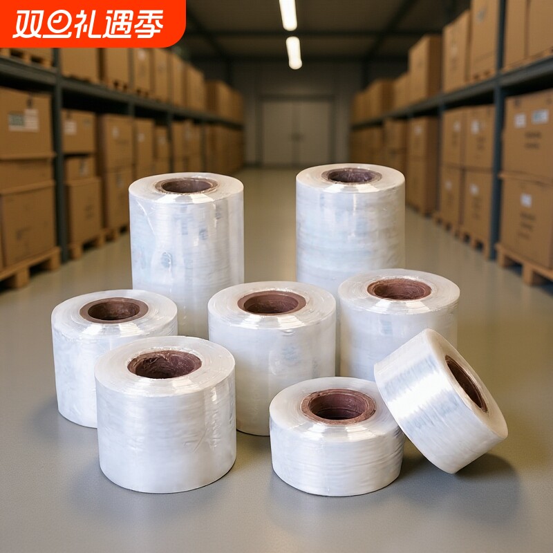 缠绕打包PE小卷5cm宽外卖盒密封口防漏工业保鲜膜包装膜嫁接卷膜
