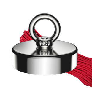 强力磁铁圆形打捞强磁吸铁石高强度磁力钕铷铁硼吸铁吊环磁性吸盘