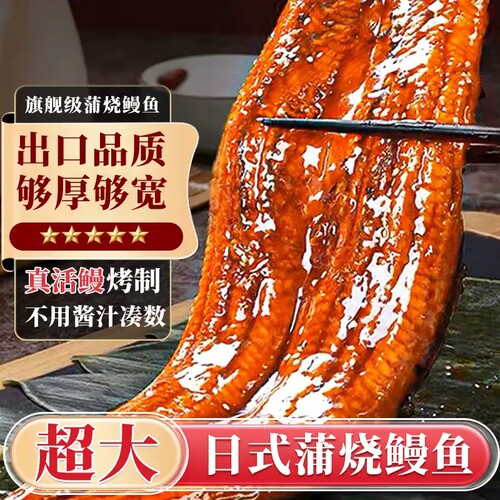 日式蒲烧鳗鱼加热即食碳烤鳗鱼饭鲜活河鳗鱼新鲜商用寿司料理活鳗