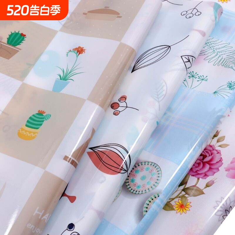 塑料桌布防水防烫防油餐桌茶几书桌保护垫长方形免洗桌垫台布环保
