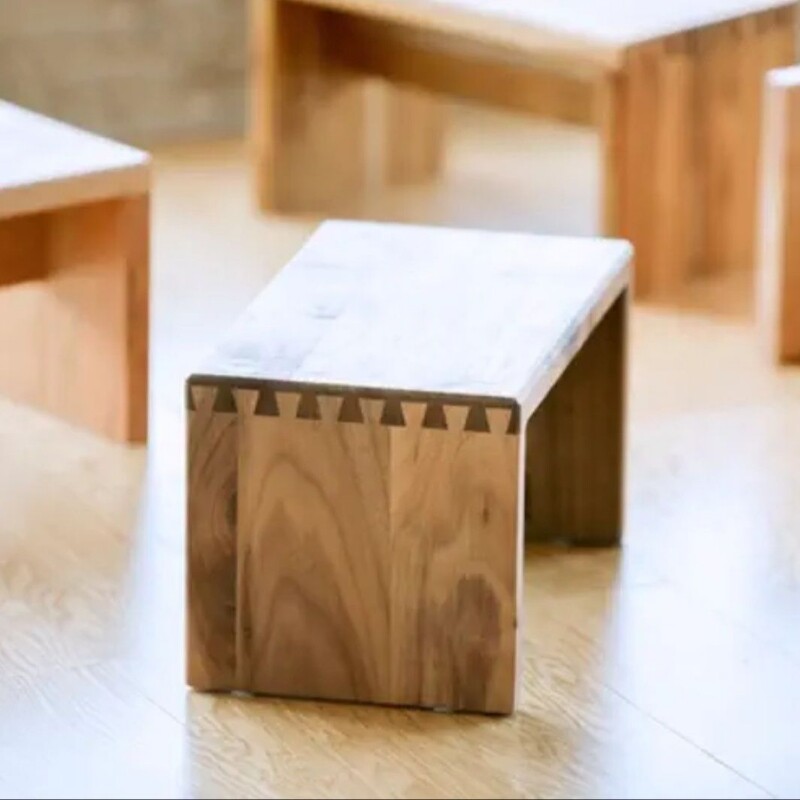 d胡桃木实木凳子矮凳家用方形实木客厅卧室换鞋凳日式榉木凳子组