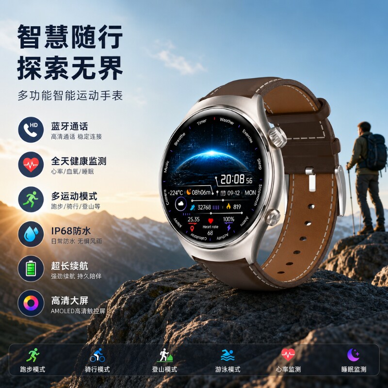 华为适用智能多功能手表GT9图片