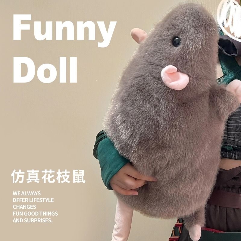 仿真花枝鼠玩偶抱枕搞怪大老鼠毛绒公仔豚鼠娃娃女生男友生日礼物