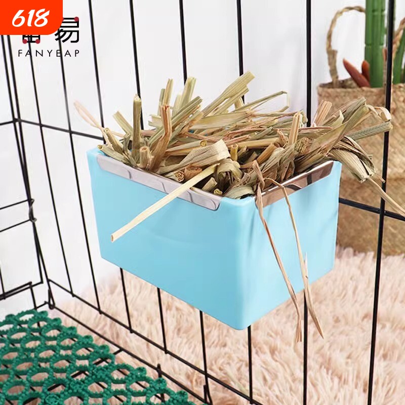 宠物食盆/兔子A1vkn500-喂草器固定食器荷兰猪外置草喂食挂式悬挂