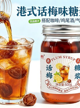 话梅气泡美式糖浆手工柠檬茶奶茶店同款泡茶饮饮品冲泡浓缩咖啡