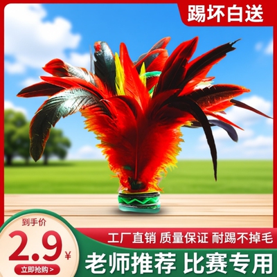 毽子儿童小学生比赛专用羽毛耐踢毛毽球老式键大人运动腱鸡毛毽子