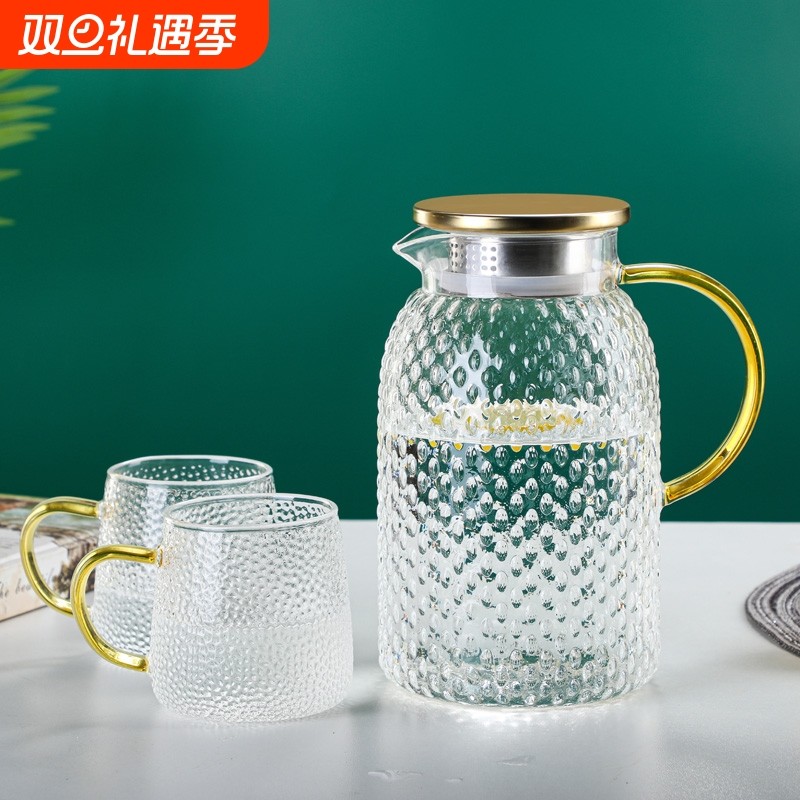耐高温玻璃凉水壶冷水壶茶壶水壶水杯扎壶大容量家用待客防爆水具