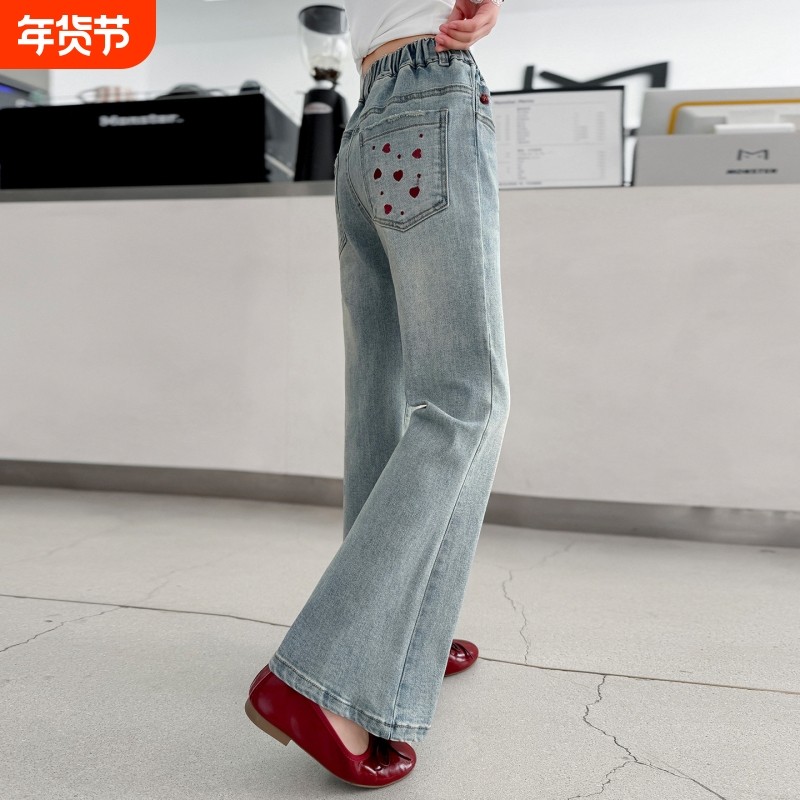 女童牛仔裤2026新款儿童春装直筒裤子中大童女孩薄款宽松阔腿长裤,童装/婴儿装/亲子装,裤子,淘宝优惠券,粉丝福利购,淘宝优惠卷