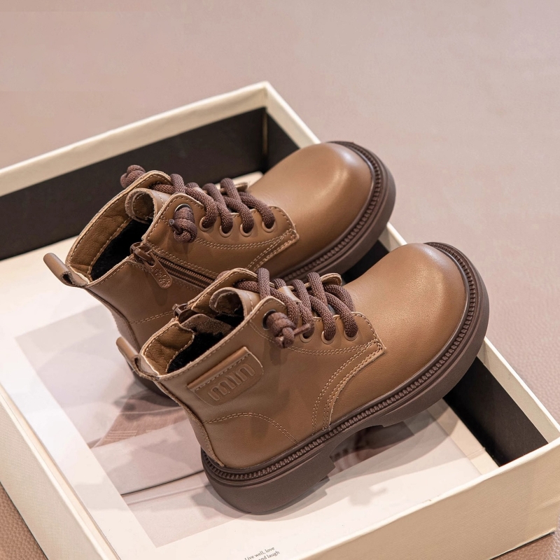 儿童马丁靴2025秋冬款新款男童短靴加绒女童靴子秋季宝宝皮鞋童鞋