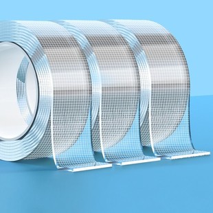 Grid nano tape waterproof no trace strong fixing wall car without marks, transparent net red thickened transparent glue, high viscosity double -sided, two -sided glue carpet universal tape