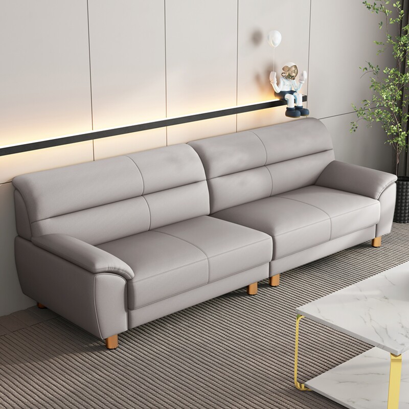 a新款布艺沙发客厅小户型免洗科技布直排三人简约现代奶油风双人