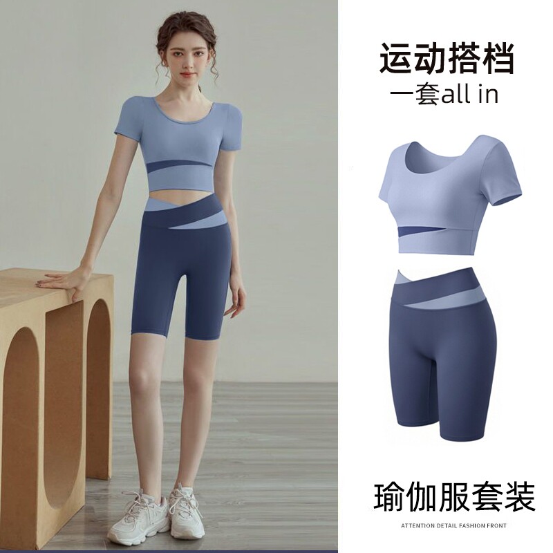 瑜伽服套装女 2026 新款夏季薄款带胸垫高腰提臀收腹普拉提健身服图片