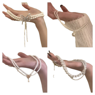 在逃公主珍珠合集 蝴蝶双层珍珠项链choker仙女配饰高级感锁骨链