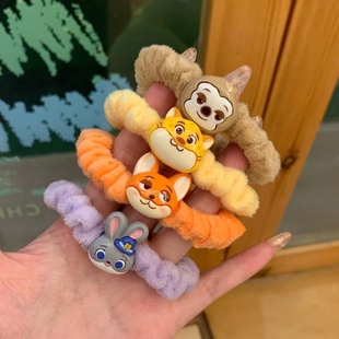 疯狂少女可爱城朱迪尼克发圈卡通高弹力甜美皮筋网红闺蜜超萌发绳