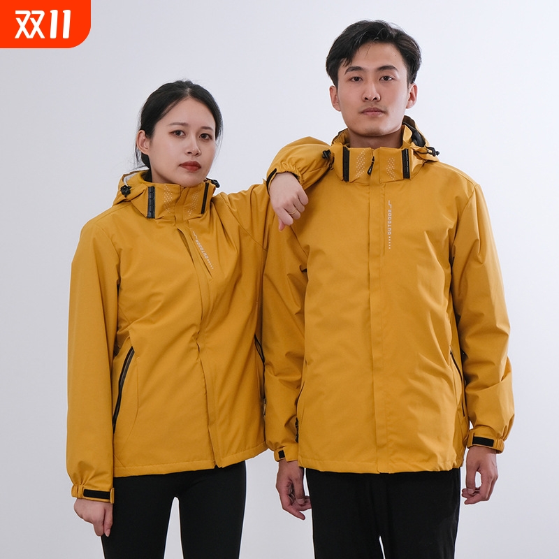 户外冲锋衣男女潮牌三合一可拆卸