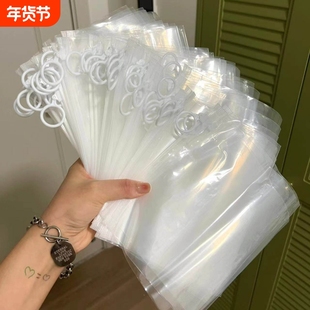 ins风透明简约分类实用收纳袋口罩化妆品文具手帐高级防水拉环袋